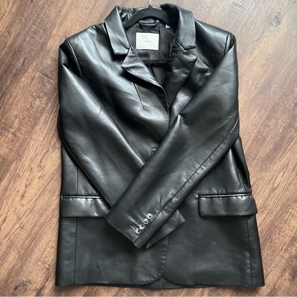 ARITZIA - WILFRED VEGAN LEATHER BLAZER - Picture 2 of 3
